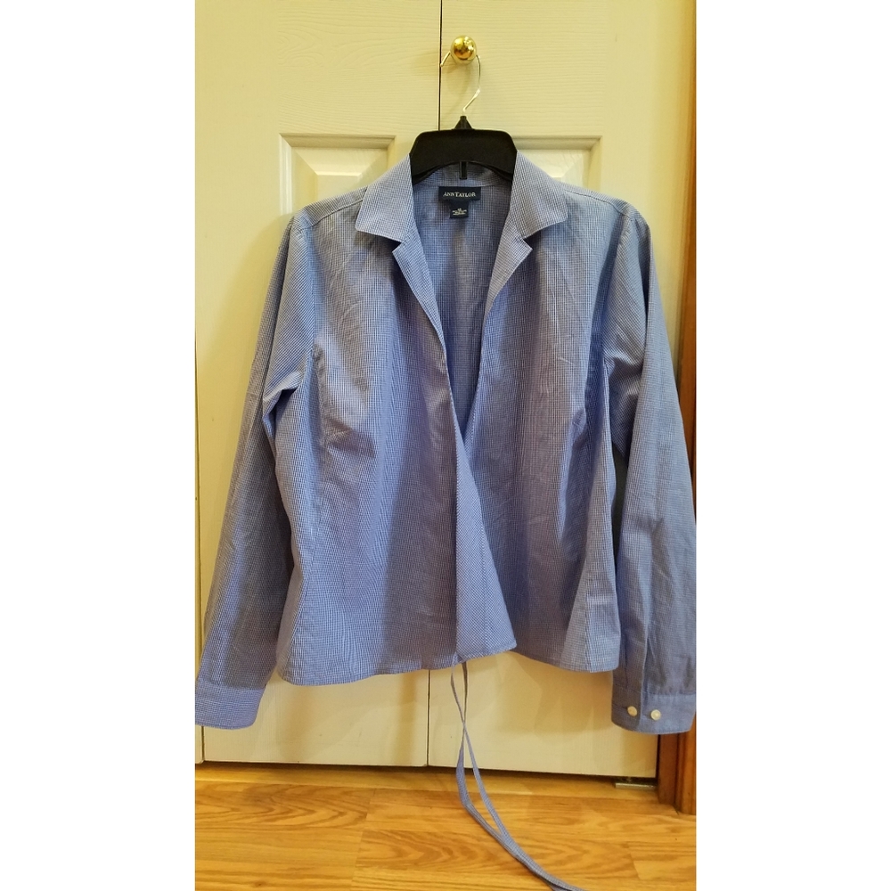 Wrap Around Plaid Dress Shirt